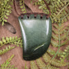 Tooth pendant carved from Kawakawa Pounamu - NZ Greenstone