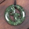 Koru pendant carved from Kawakawa Pounamu - NZ Greenstone