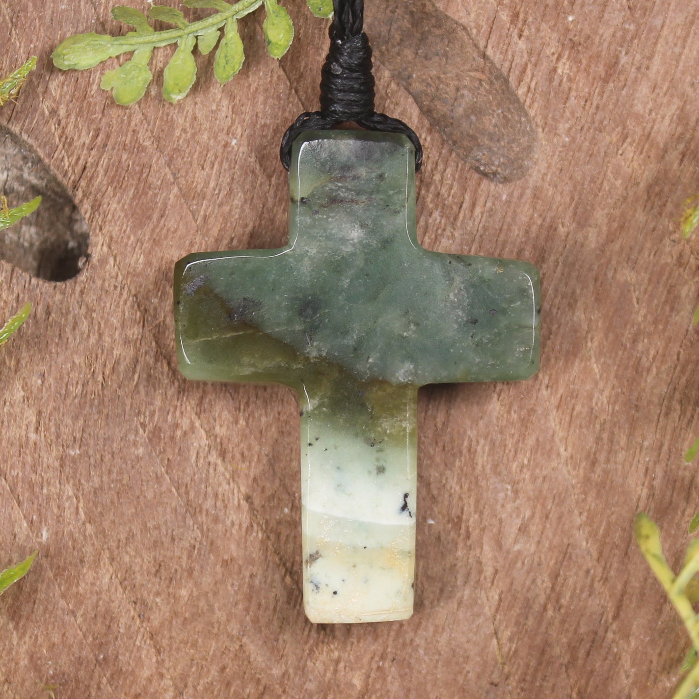 NZ Greenstone Cross pendant 