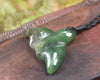 Whale tail carved from Hapopo Pounamu - NZ Greenstone