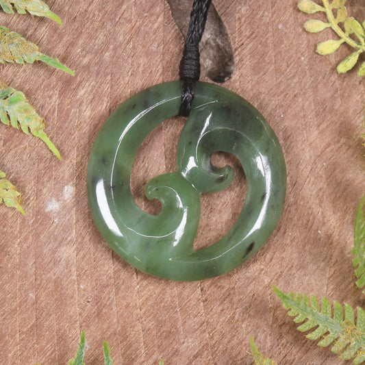 Koru carved from Hapopo Pounamu - NZ Greenstone
