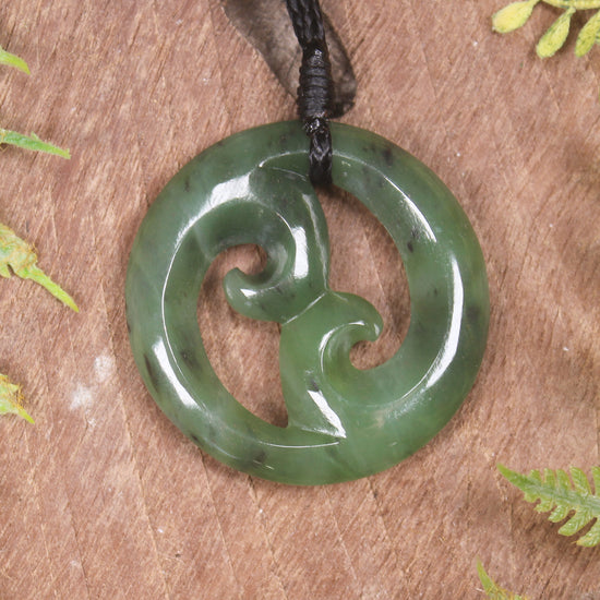 Koru carved from Hapopo Pounamu - NZ Greenstone