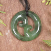 Koru carved from Hapopo Pounamu - NZ Greenstone