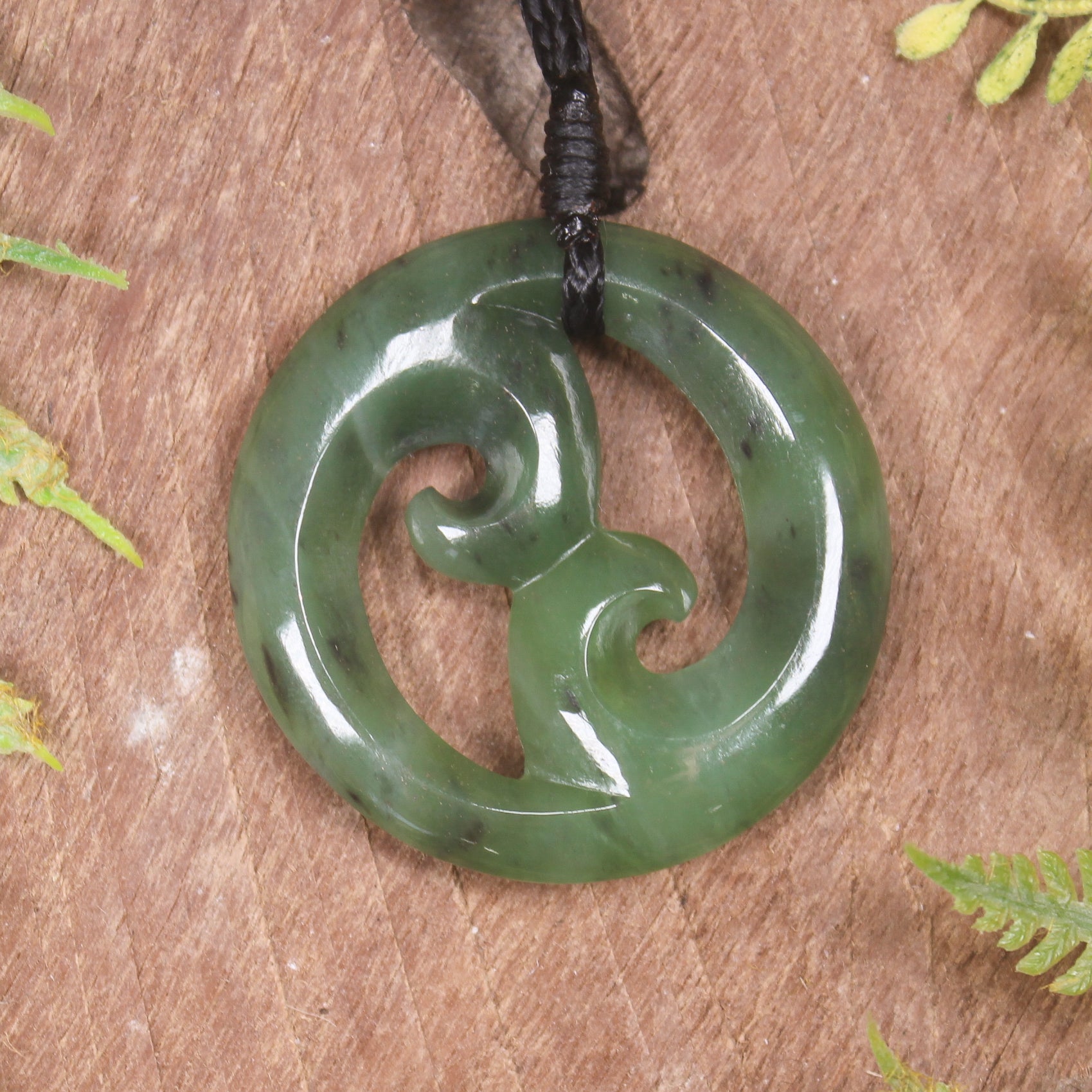 Koru carved from Hapopo Pounamu - NZ Greenstone