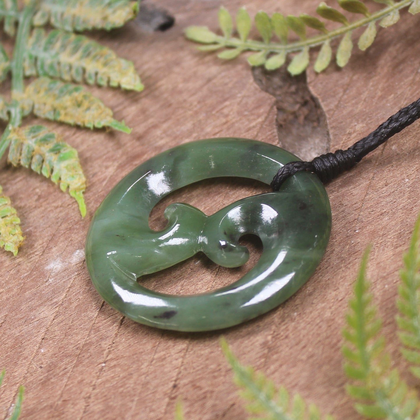 Koru carved from Hapopo Pounamu - NZ Greenstone