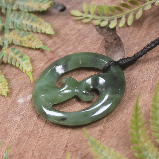 Koru carved from Hapopo Pounamu - NZ Greenstone