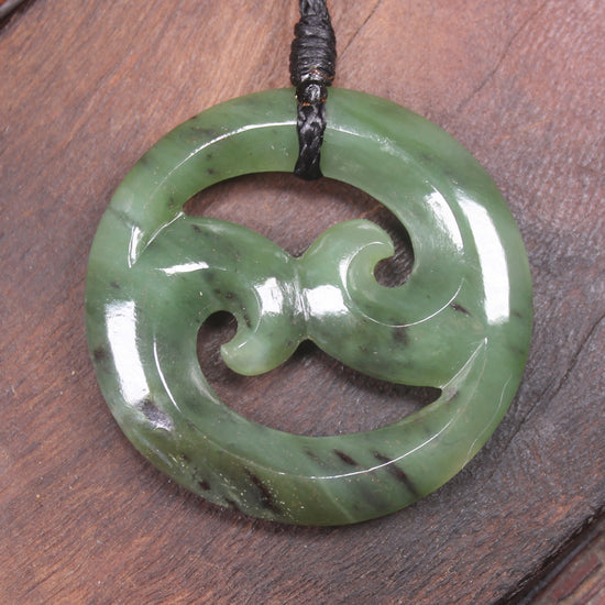 Koru carved from Hapopo Pounamu - NZ Greenstone
