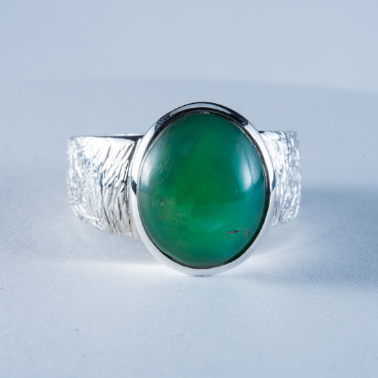 Chrysoprase Sterling Silver Ring