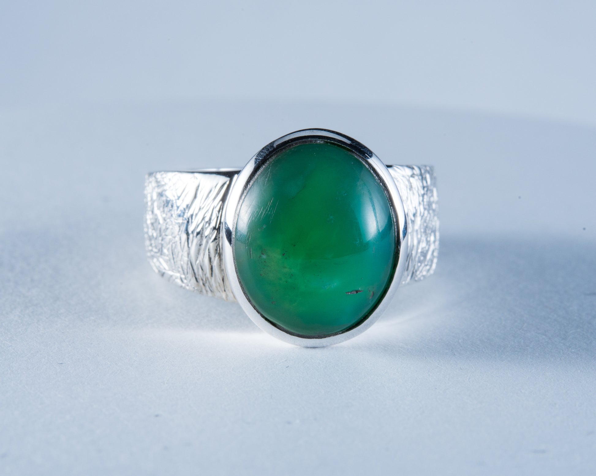 Chrysoprase Sterling Silver Ring