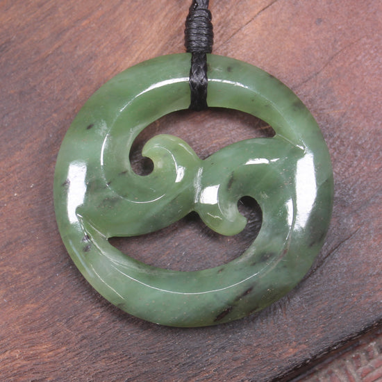 Koru carved from Hapopo Pounamu - NZ Greenstone