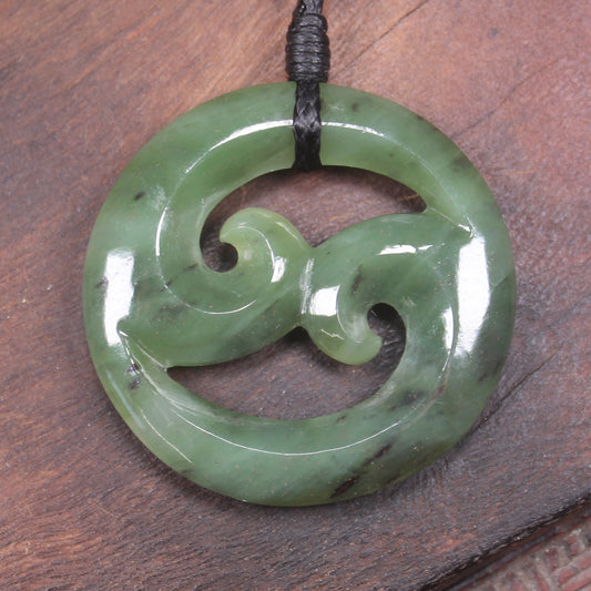 Koru carved from Hapopo Pounamu - NZ Greenstone