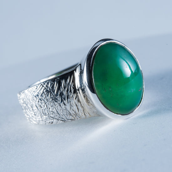 Chrysoprase Sterling Silver Ring