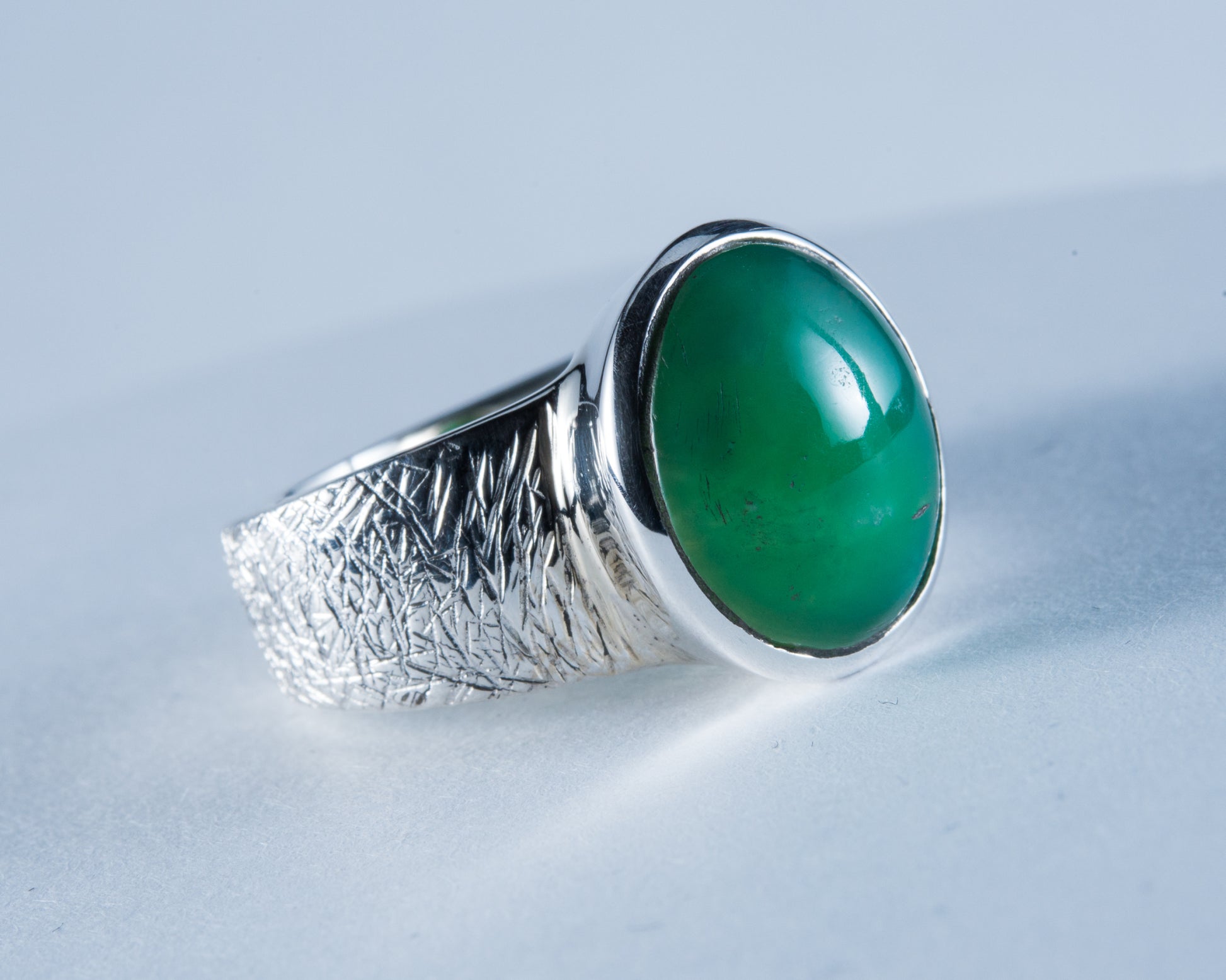 Chrysoprase Sterling Silver Ring