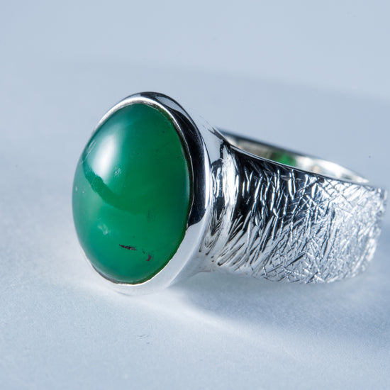 Chrysoprase Sterling Silver Ring