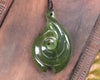 Hei Matau or Fish Hook carved from Tangiwai Pounamu - NZ Greenstone