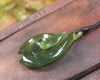 Hei Matau or Fish Hook carved from Tangiwai Pounamu - NZ Greenstone