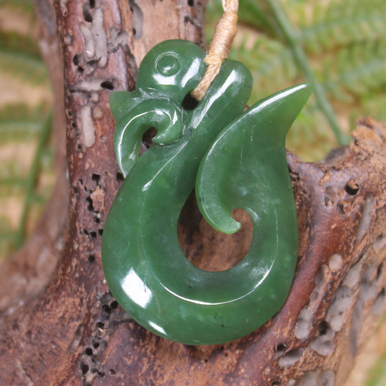 Manaia carved from Hapopo Pounamu - NZ Greenstone