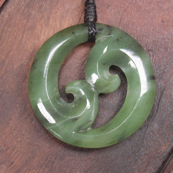 Koru carved from Hapopo Pounamu - NZ Greenstone