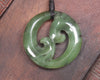Koru carved from Hapopo Pounamu - NZ Greenstone