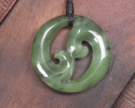 Koru carved from Hapopo Pounamu - NZ Greenstone