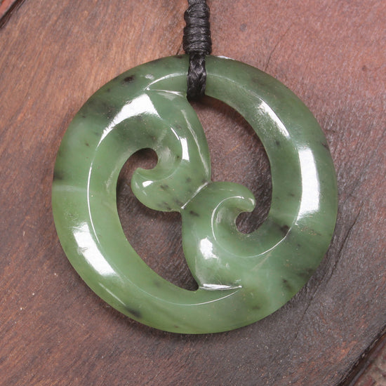 Koru carved from Hapopo Pounamu - NZ Greenstone