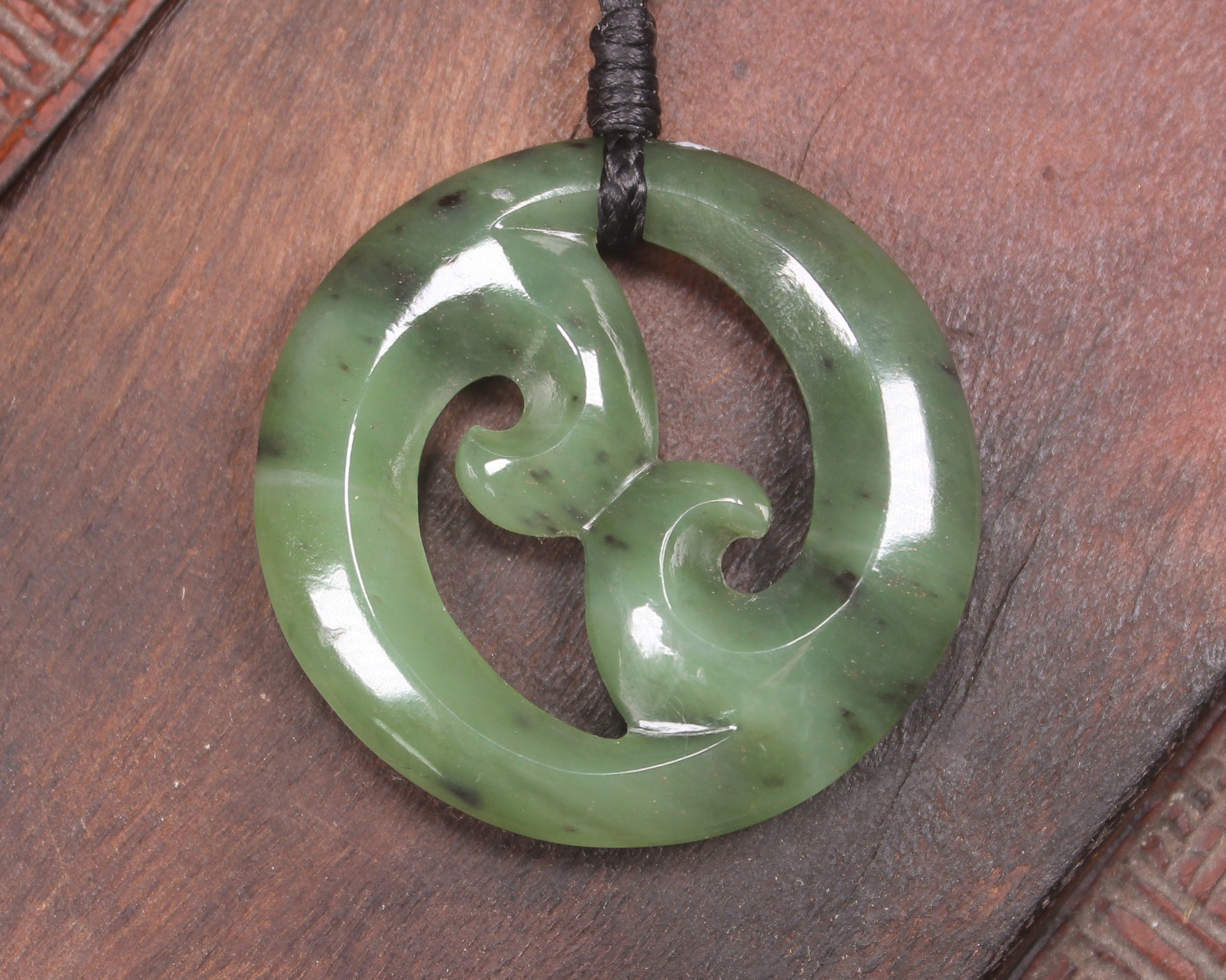 Koru carved from Hapopo Pounamu - NZ Greenstone