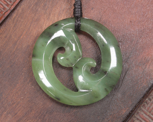 Koru carved from Hapopo Pounamu - NZ Greenstone