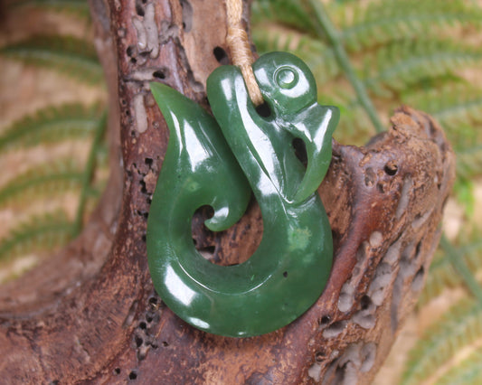 Manaia carved from Hapopo Pounamu - NZ Greenstone