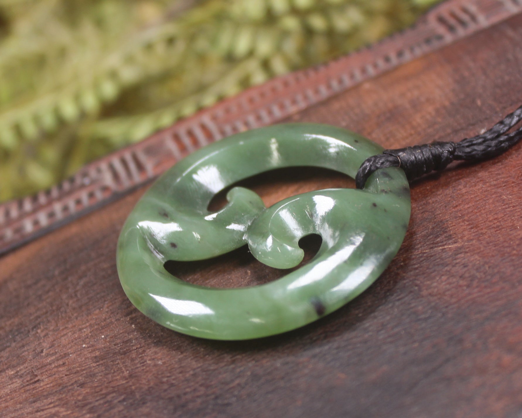 Koru carved from Hapopo Pounamu - NZ Greenstone