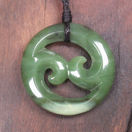Koru carved from Hapopo Pounamu - NZ Greenstone