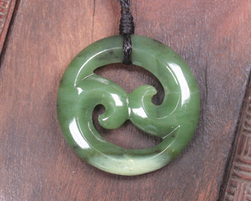 Koru carved from Hapopo Pounamu - NZ Greenstone