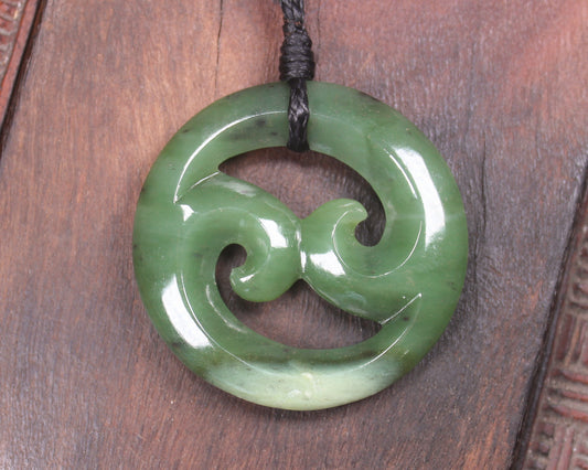 Koru carved from Hapopo Pounamu - NZ Greenstone