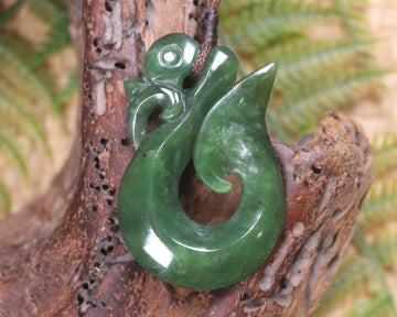 Manaia carved from Hapopo Pounamu - NZ Greenstone