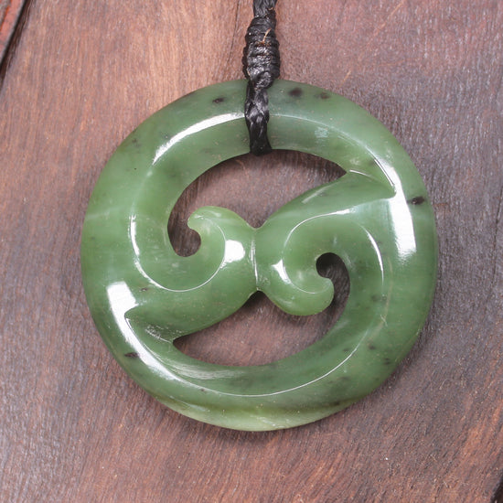 Koru carved from Hapopo Pounamu - NZ Greenstone