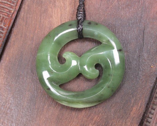 Koru carved from Hapopo Pounamu - NZ Greenstone