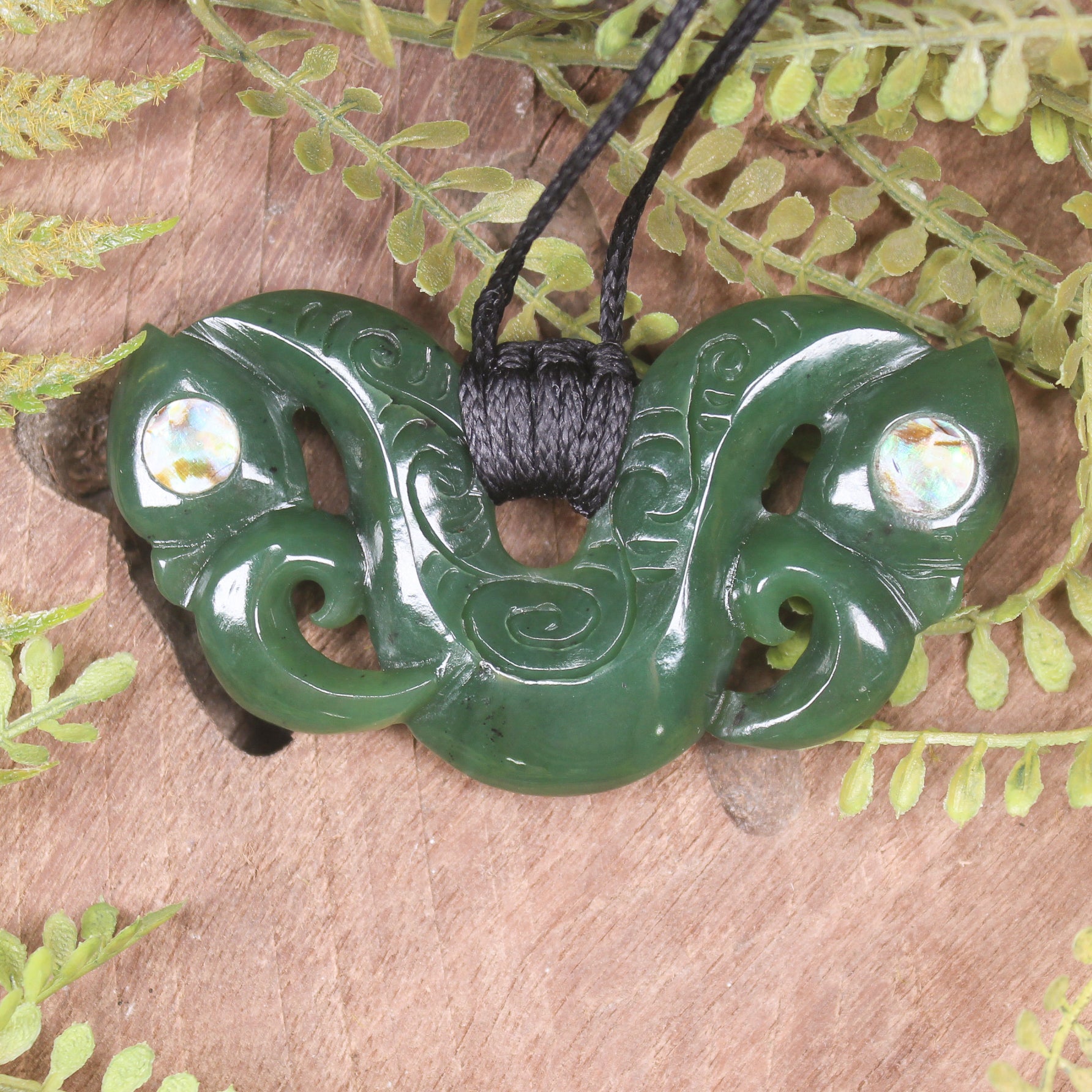 Hapopo Pounamu Pekapeka Pendant -  NZ Greenstone