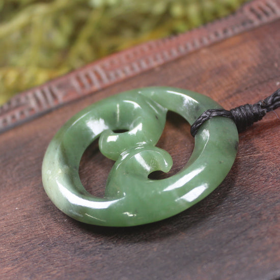 Koru carved from Hapopo Pounamu - NZ Greenstone
