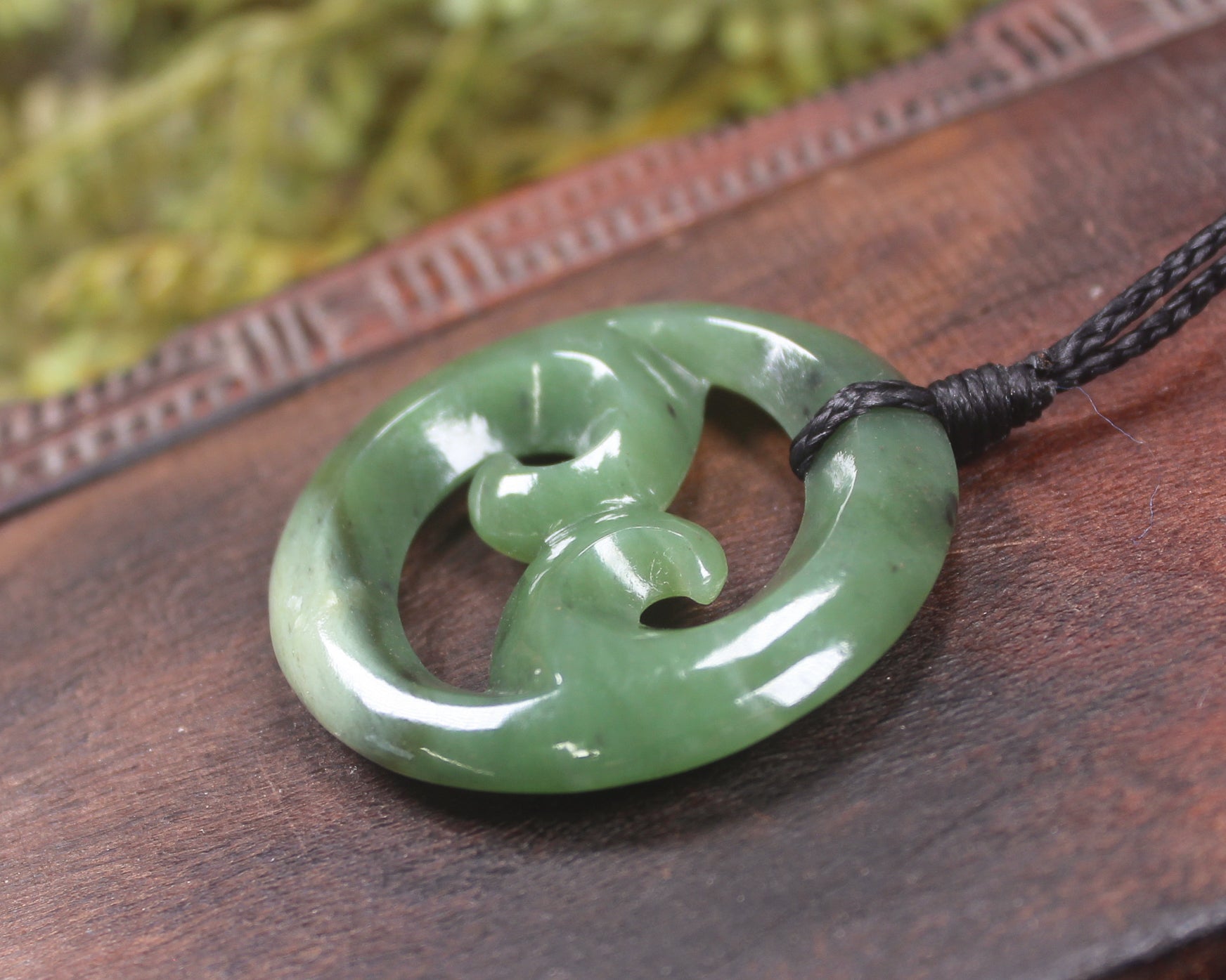 Koru carved from Hapopo Pounamu - NZ Greenstone