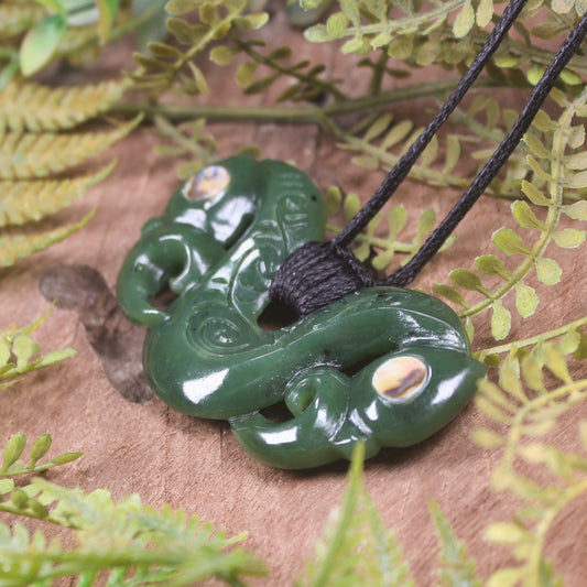 Hapopo Pounamu Pekapeka Pendant -  NZ Greenstone