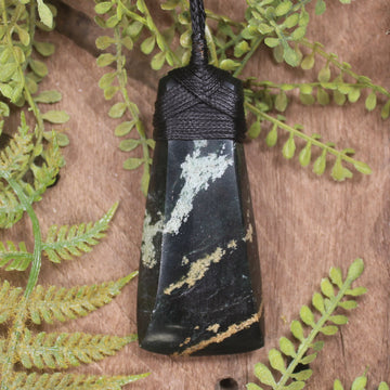 Serpentine Pounamu carved into a Toki Pendant - NZ Greenstone