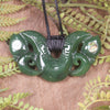 Pekapeka Pendant carved from Hapopo Pounamu - NZ Greenstone