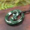Koru pendant carved from Kawakawa Pounamu - NZ Greenstone