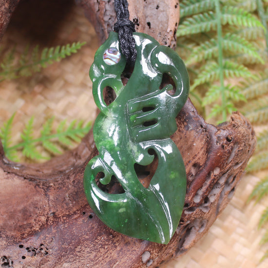 Manaia carved from Inanga Pounamu - NZ Greenstone