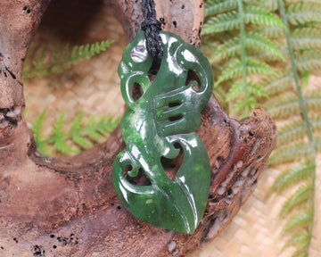 Manaia carved from Inanga Pounamu - NZ Greenstone