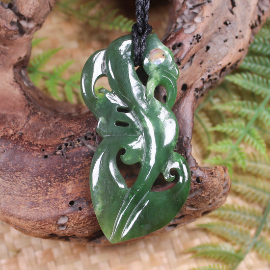 Manaia carved from Inanga Pounamu - NZ Greenstone