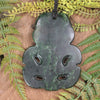 Kawakawa Pounamu Hei Tiki with stand - NZ Greenstone