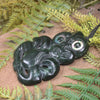 Kawakawa Pounamu Hei Tiki with stand - NZ Greenstone
