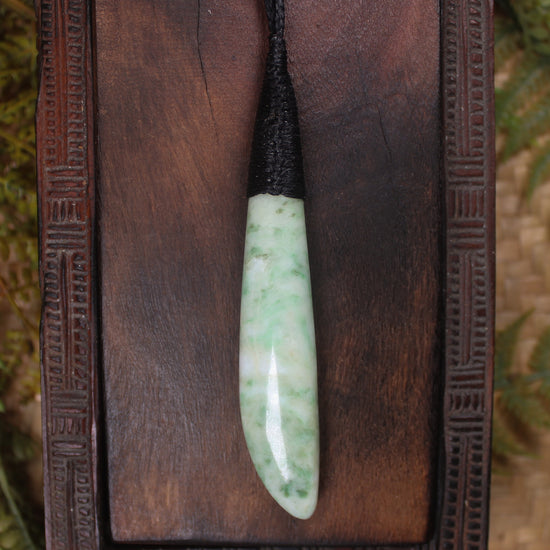 Roimata or Teardop  carved from Grossular Garnet