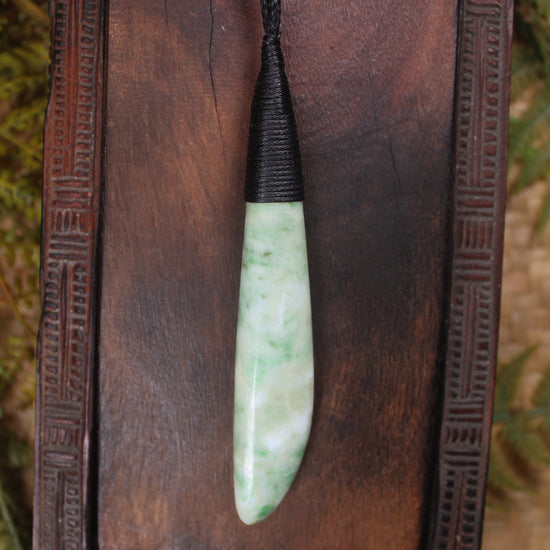 Roimata or Teardop  carved from Grossular Garnet