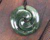 Koru pendant carved from Kawakawa Pounamu - NZ Greenstone